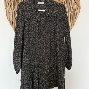 Paper Crane Black Floral Long Sleeve Dress